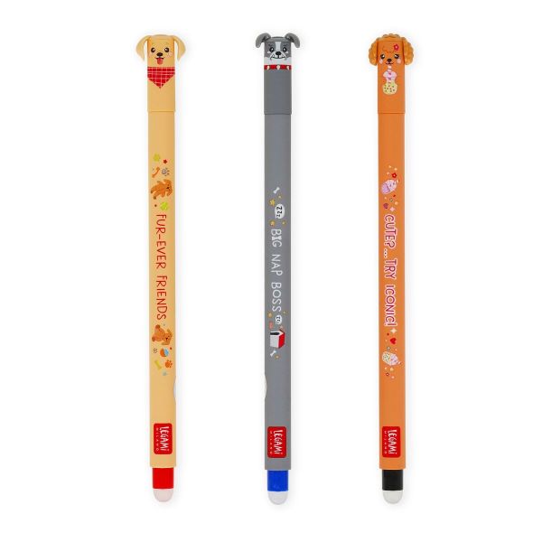 LEGAMI - Set mit 3 löschbaren Gelstiften "Fur-ever Friends"