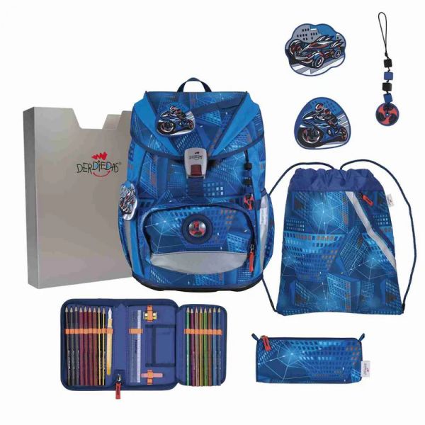 Schulranzen-Set DerDieDas ErgoFlex LIGHT "Turbo Speed", 5-tlg