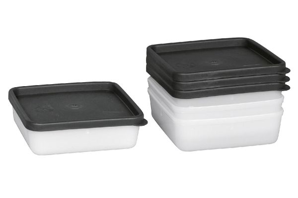 MY Gefrierdose Kunststoff, 0,25 L, 11 x 11 x 3,5 cm, 4 Stück