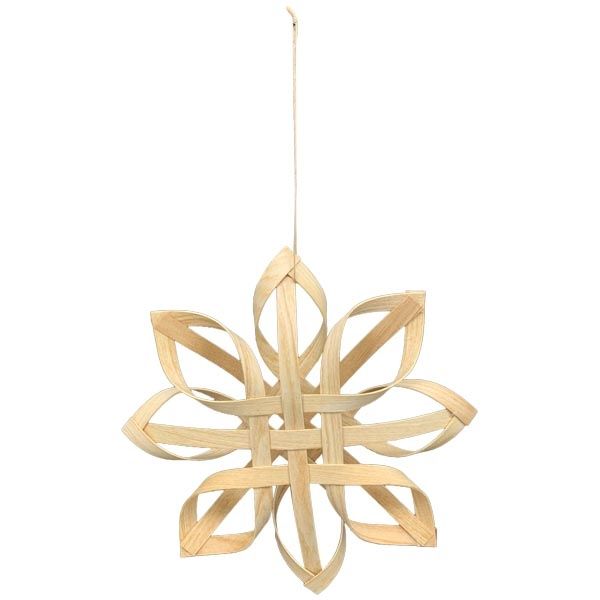 SchneeFlocke Willow, natur, Holz, 29 x 6 x 29 cm