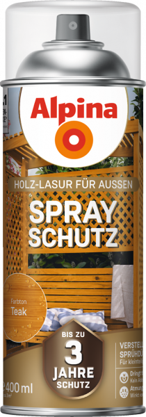 Alpina Spray Schutz "Teak", Holz-Lasur für Außen, 400 ml