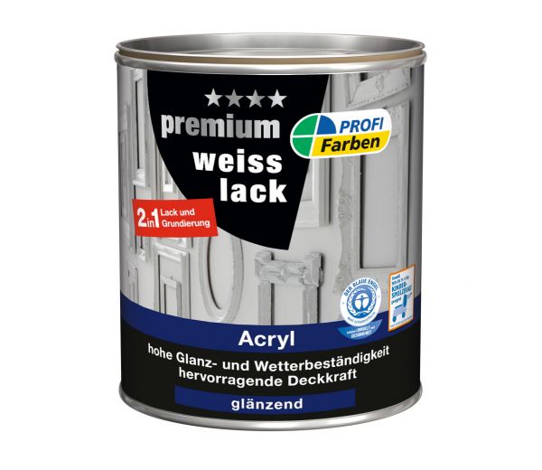 PROFI Acryl Premium Weisslack glänzend