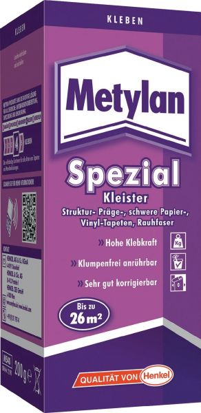 Metylan spezial 200 g für schwere Tapeten Venyl Rauhfaser Textil