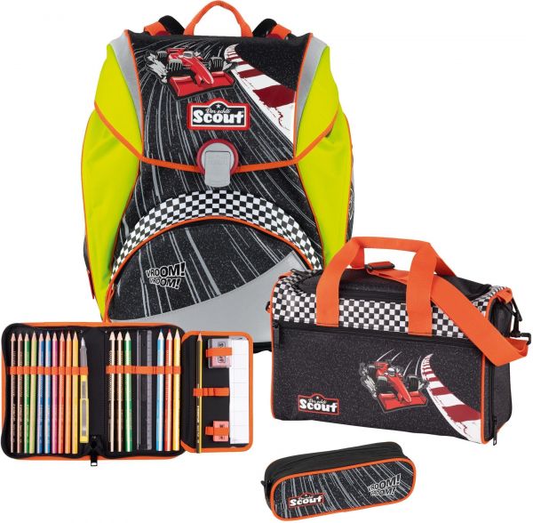 Schulranzen-Set Scout Alpha "Red Racer", 4tlg
