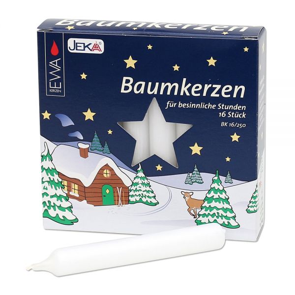 16er Baumkerzen, weiß