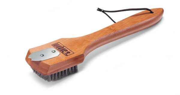 Grillbürste mit Bambus-Holzgriff 30 cm, mit Edelstahlborsten