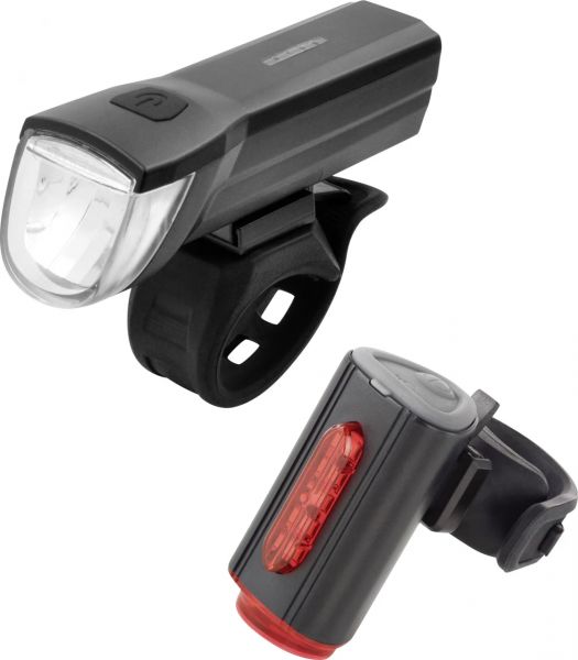 FISCHER Akku-USB-LED-Beleuchtungs-Set TWIN, 30 Lux