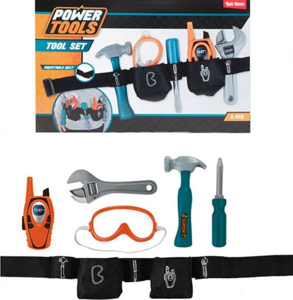 Power Tools - Kinder Werkzeug Set, 6 tlg.