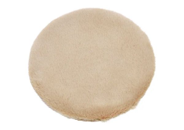 Sitzauflage Kunstfell aus Polyester Beige Ø34cm