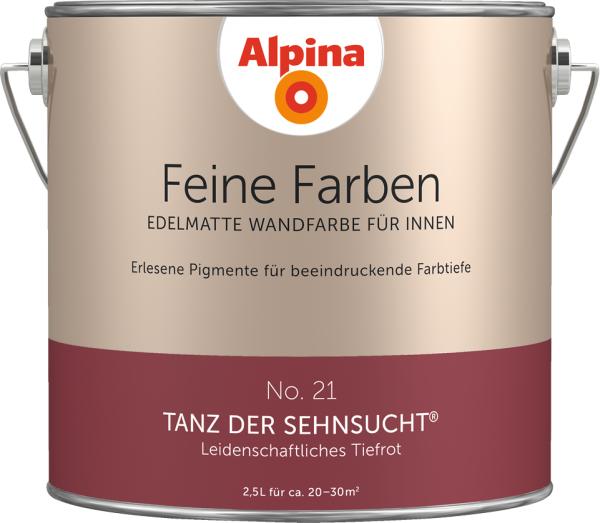 Alpina Feine Farben No. 21 „TANZ DER SEHNSUCHT“ - Leidenschaftliches Tiefrot