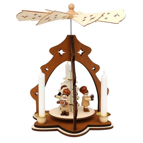 SIGRO Tischpyramide "Baum", Holz mit Weihnachtsbäckerei