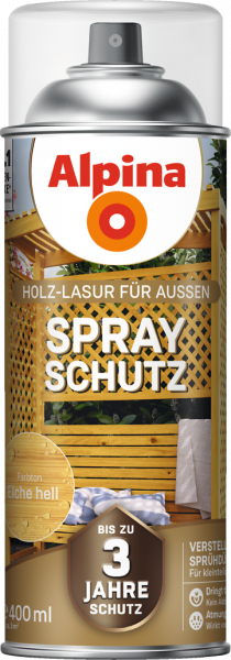 Alpina Spray Schutz "Eiche hell", Holz-Lasur für Außen, 400 ml