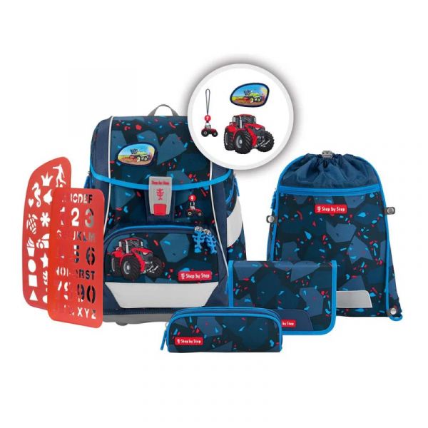 2IN1 PLUS Schultaschen-Set 6-tlg. "Tractor Freddy"
