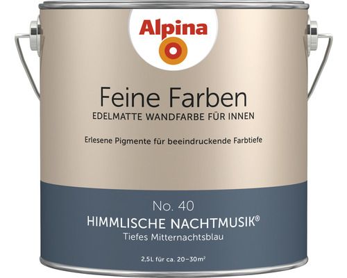 Alpina Feine Farben No. 40 "HIMMLISCHE NACHTMUSIK“ - Tiefes Mitternachtsblau