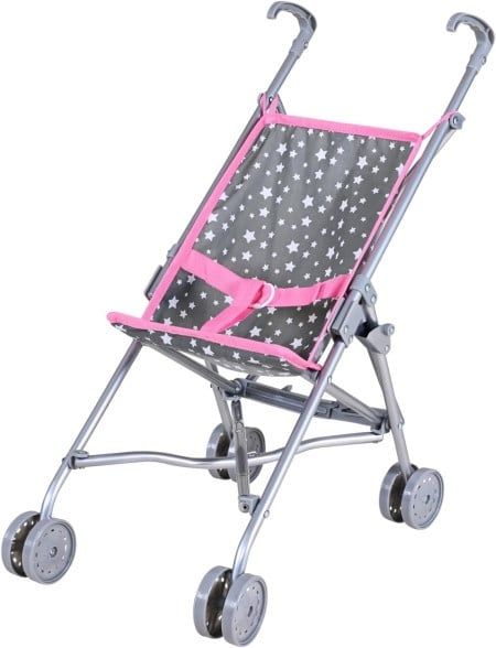 Puppenbuggy - Sterne grau