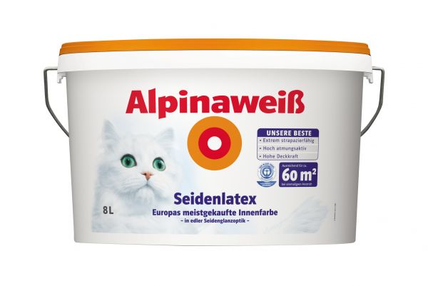 Alpinaweiß Seidenlatex, weiß