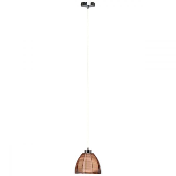 Brilliant Lampe RELAX, Pendelleuchte, E27/60 W, Metall/Glas, bronze/chrom