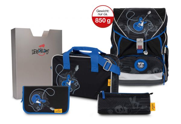 Schulranzen-Set DerDieDas ErgoFlex XL "Rock Guitar", 5-tlg.