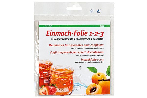 DETI Einmach-Folie 1-2-3, 25er-Pack