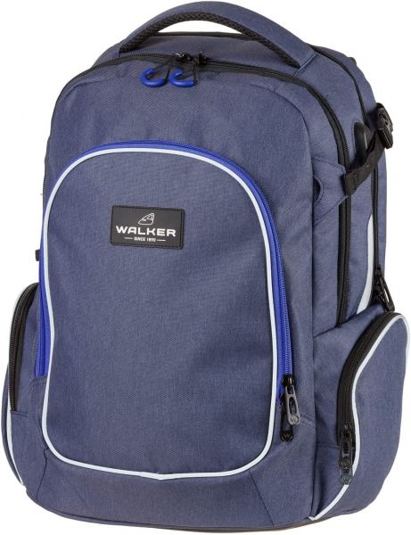 Walker 42117-268 - Rucksack Campus Evo Blue-Ivy mit 3 Fächern, Laptop-Fach, Seitentaschen