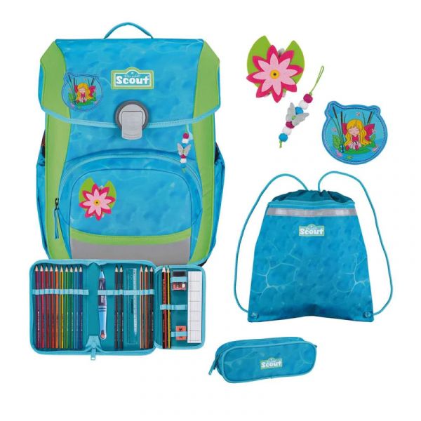Schulranzen-Set Scout Neo "Water Lily", 4-tlg.