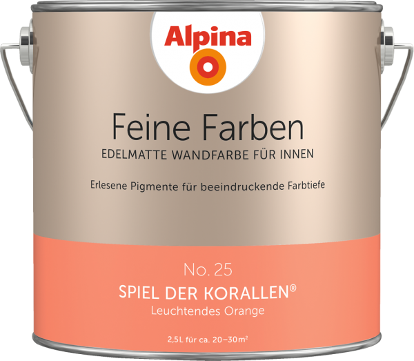 Alpina Feine Farben No. 25 „SPIEL DER KORALLEN“ - Leuchtendes Orange