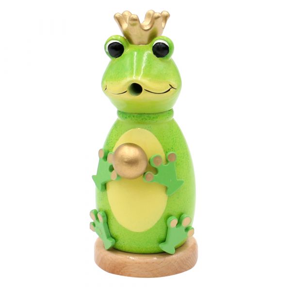 SIGRO Holz Räucherfigur "Froschkönig"
