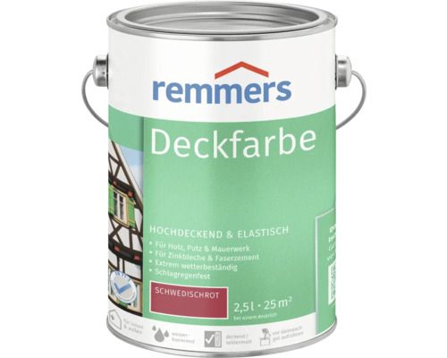 Deckfarbe Schwedischrot 2,5 ltr., 1 Stck.