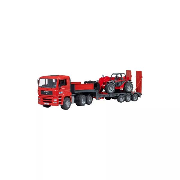 Bruder MAN TGA Tieflader mit Manitou Teleskoplader MLT 633