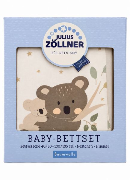 Zöllner Bett - Set mit Himmel, Koala Star Beige