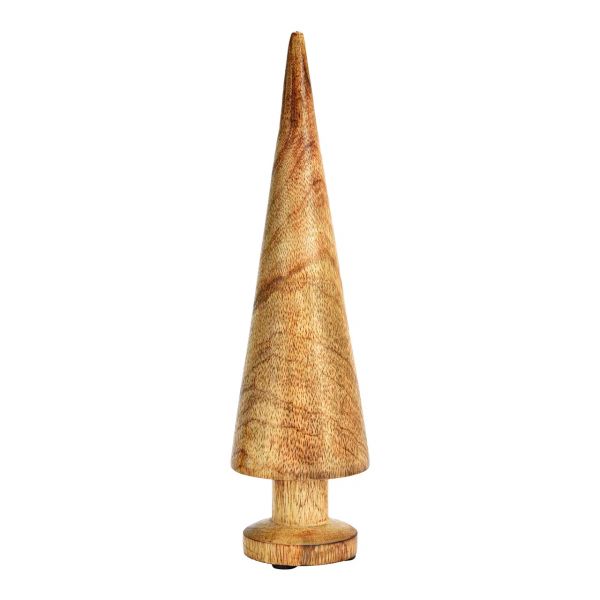 Tannenbaum aus Mangoholz, natur, 7 x 26 x 7 cm