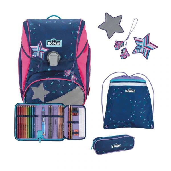 Schulranzen-Set Scout Alpha "Pretty Star", 4tlg
